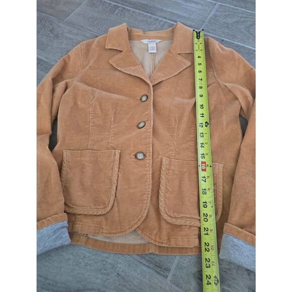 Women's Sundance Corduroy Blazer Jacket Brown Tan Orange Ginger Size 10‎ Petite - Picture 2 of 7